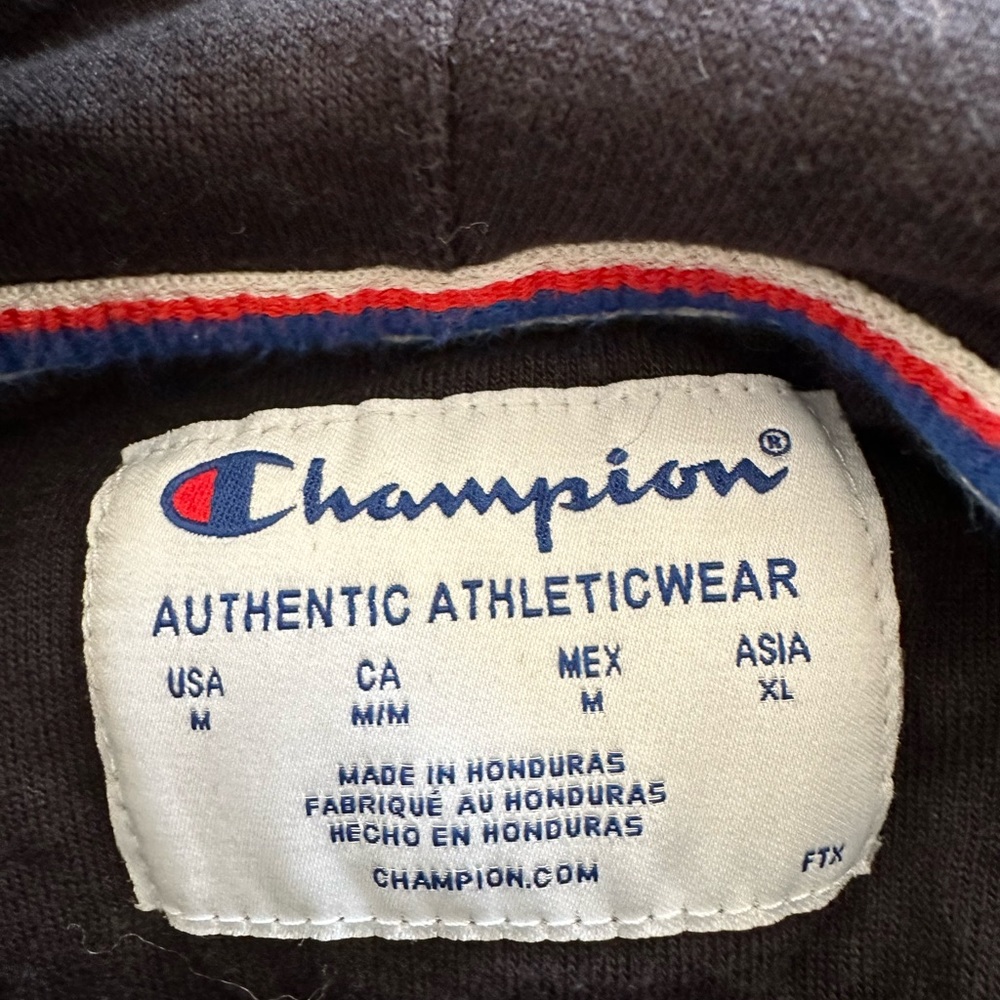 Champion Black and Gray Logo Hoodie - Picture 4 of 5